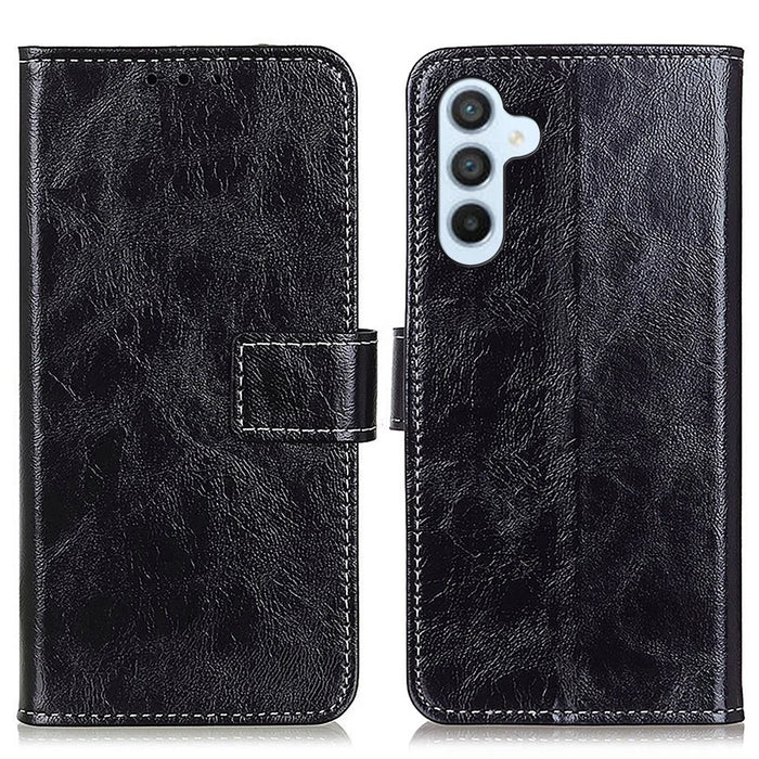 For Samsung Galaxy S25 / S24 Case Wallet Stand Protective Phone Cover - Black - 1