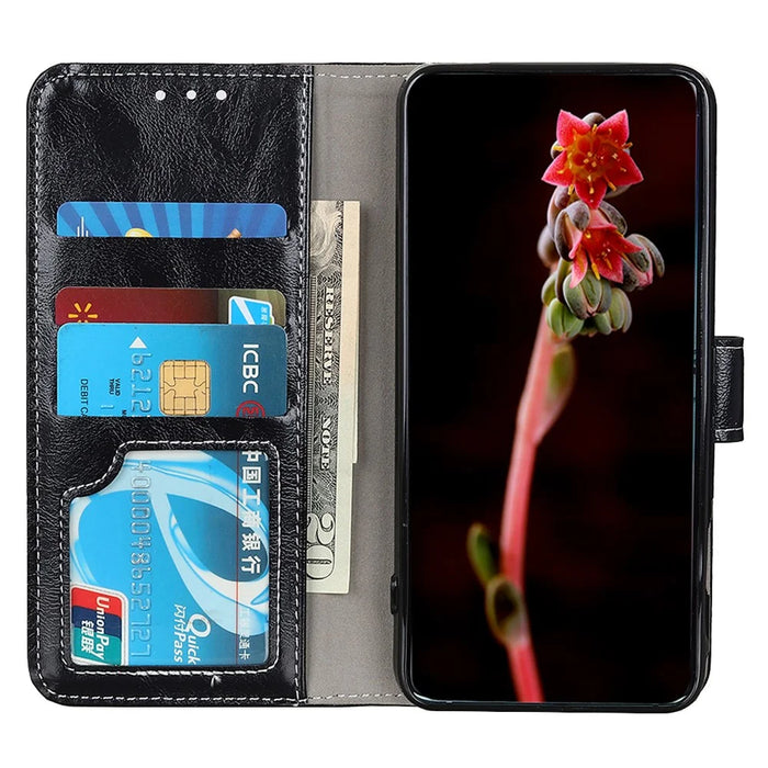 For Samsung Galaxy S25 / S24 Case Wallet Stand Protective Phone Cover - Black - 3