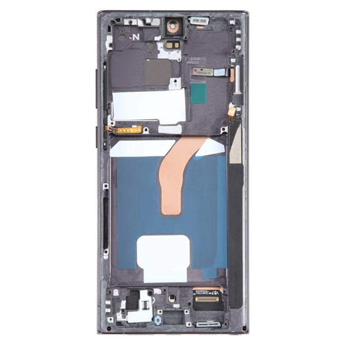 For Samsung Galaxy S22 Ultra 5G S908 Grade C OLED Screen and Digitizer Assembly + Frame (without Logo) - Black - 3