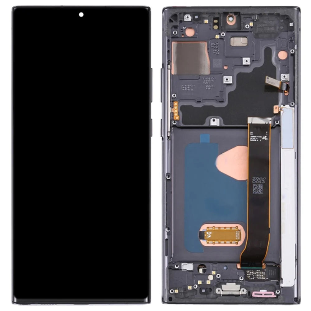 For Samsung Galaxy Note20 Ultra 5G N986 Grade C OLED Screen and Digitizer Assembly + Frame (Without Logo) - Black - 1