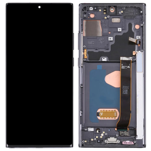 For Samsung Galaxy Note20 Ultra 5G N986 Grade C OLED Screen and Digitizer Assembly + Frame (Without Logo) - Black - 1