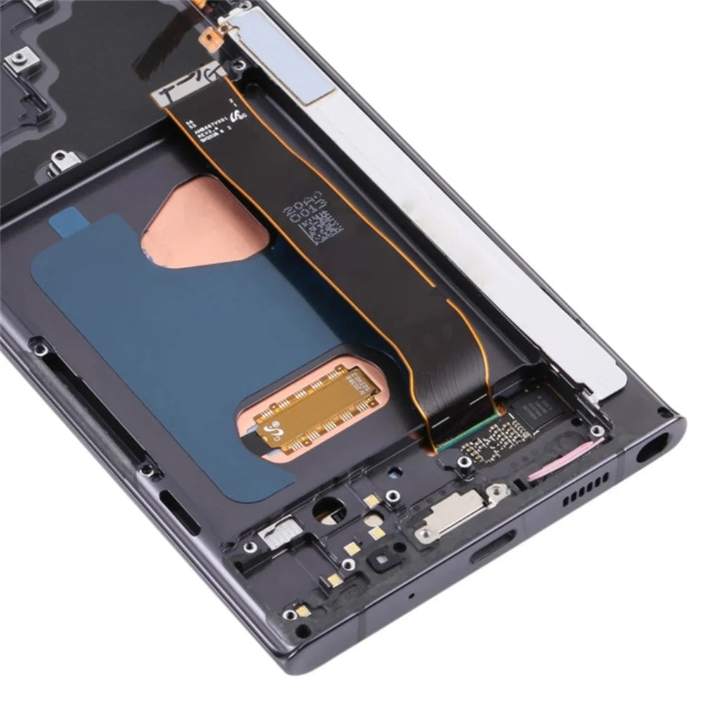 For Samsung Galaxy Note20 Ultra 5G N986 Grade C OLED Screen and Digitizer Assembly + Frame (Without Logo) - Black - 5