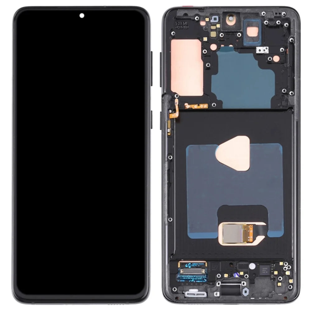 For Samsung Galaxy S21+ 5G G996 Grade C OLED Screen and Digitizer Assembly + Frame (without Logo) - Black - 1