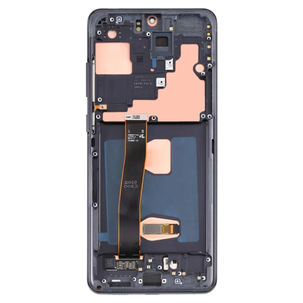 For Samsung Galaxy S20 Ultra 5G G988 Grade C OLED Screen and Digitizer Assembly + Frame (Without Logo) - Black - 3