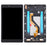 For Samsung Galaxy Tab A 8.0 (2019) SM-T295 (LTE) Grade B LCD Screen and Digitizer Assembly + Frame Replacement Part (without Logo) - Black - 1