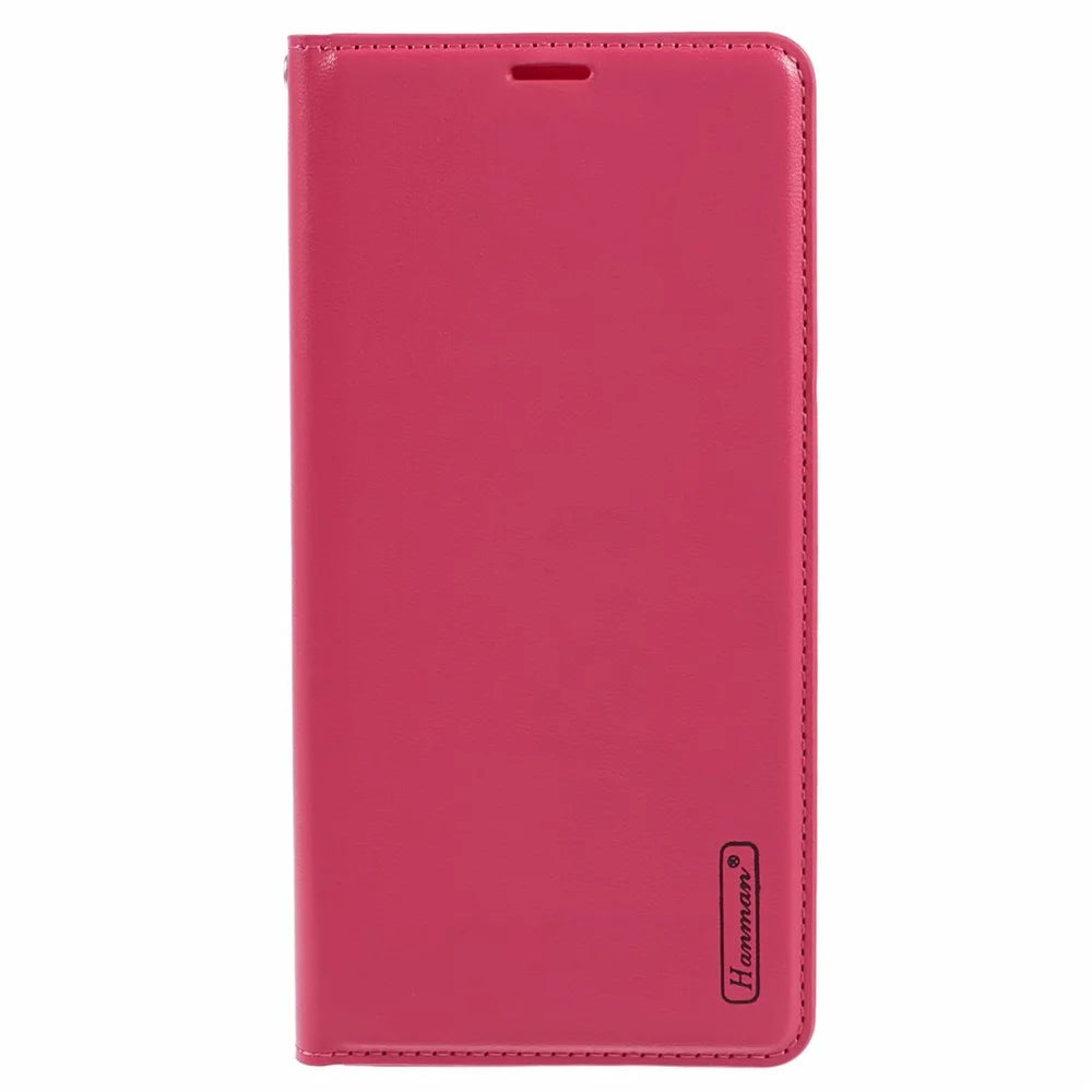 HANMAN Minuo Series For Samsung Galaxy Note20 / Note20 5G Case PU Leather Phone Cover - Rose - 5