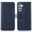 For Samsung Galaxy S25 / S24 Case Cowhide Texture Leather Cell Phone Stand Cover - Blue - 1