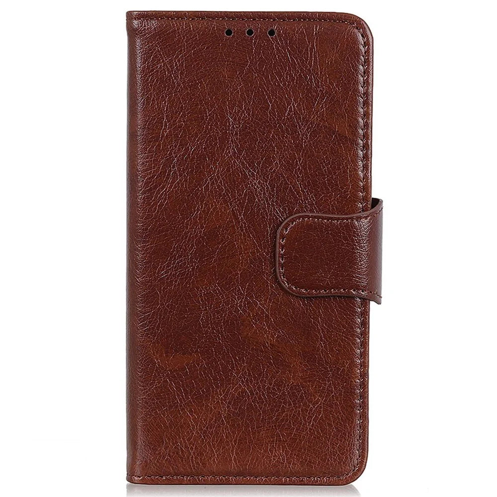 For Samsung Galaxy S25+ / S24+ Case Texture Split Leather Anti-Scratch Nappa Mobile Phone Cover - Brown - 6