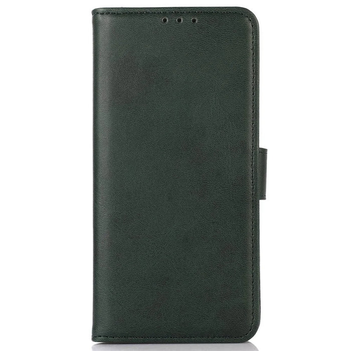 For Samsung Galaxy S25+ / S24+ Case Phone Stand Cover Cowhide Texture PU Leather Shell Wallet - Green - 6