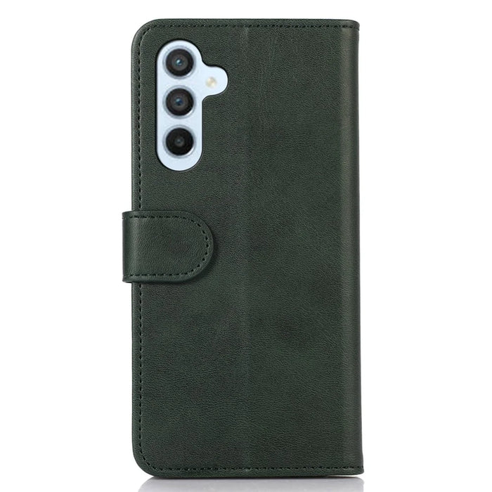 For Samsung Galaxy S25+ / S24+ Case Phone Stand Cover Cowhide Texture PU Leather Shell Wallet - Green - 7