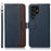 KHAZNEH For Samsung Galaxy S24 Ultra Case Leather Cell Phone Cover Wallet with RFID Blocking - Blue - 1