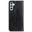 For Samsung Galaxy S25+ / S24+ Case Split Leather Wallet Stand Phone Cover with Litchi Texture - Black - 7