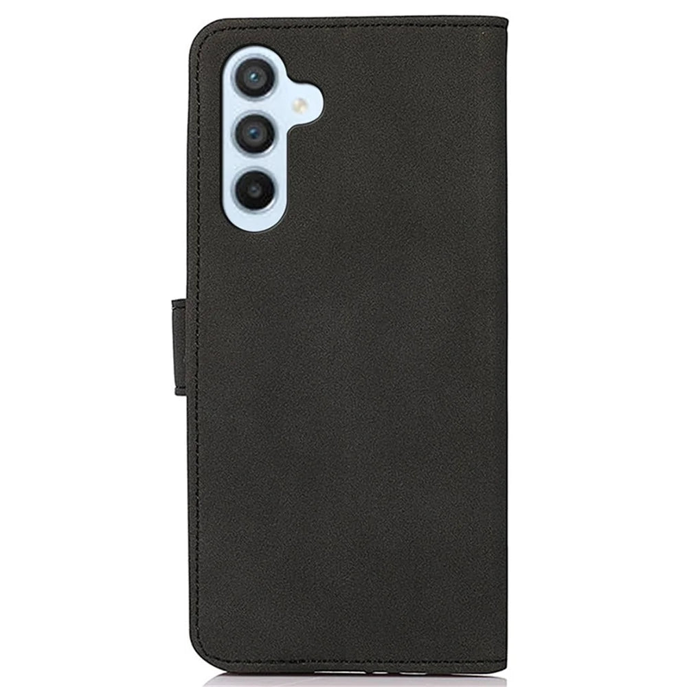 KHAZNEH For Samsung Galaxy S25 / S24 Case Anti-Scratch PU Leather Cover Wallet Drop-Proof Phone Shell - Black - 7