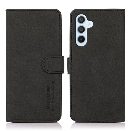 KHAZNEH For Samsung Galaxy S25+ / S24+ Case Slim-Fit Magnetic PU Leather Stand Phone Shell Wallet - Black - 1