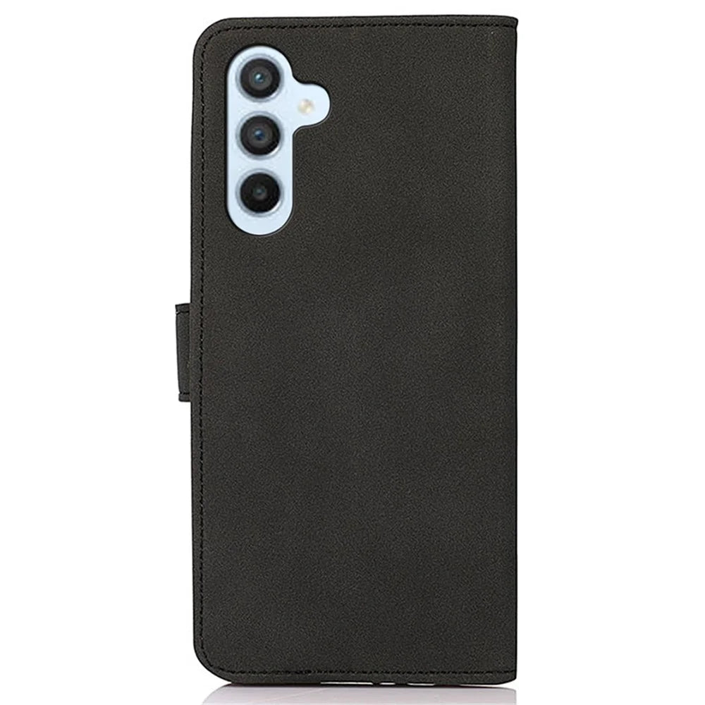 KHAZNEH For Samsung Galaxy S25+ / S24+ Case Slim-Fit Magnetic PU Leather Stand Phone Shell Wallet - Black - 7