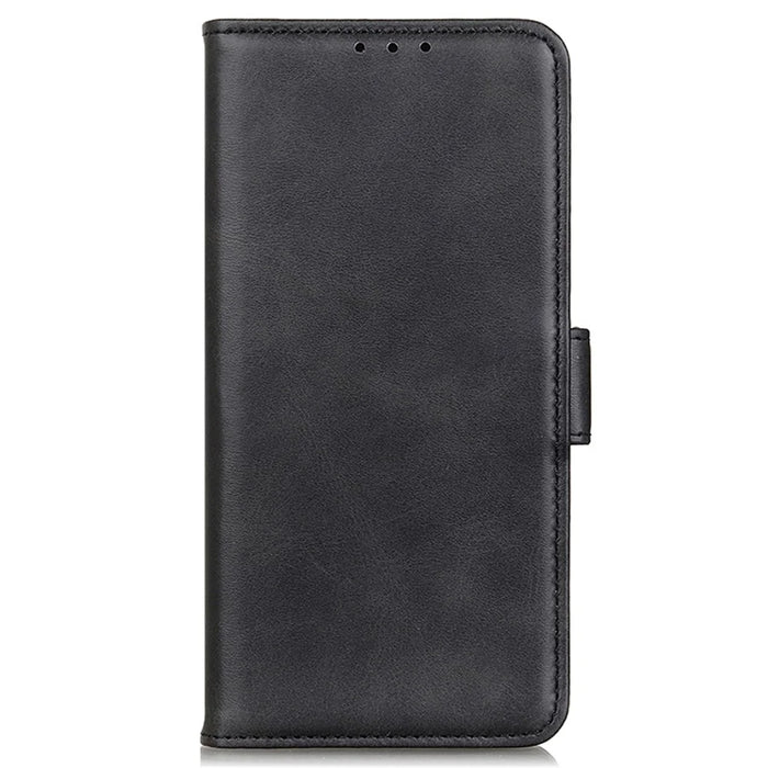 For Samsung Galaxy S25 / S24 Case Stand Cowhide Texture PU Leather Phone Cover Wallet - Black - 5