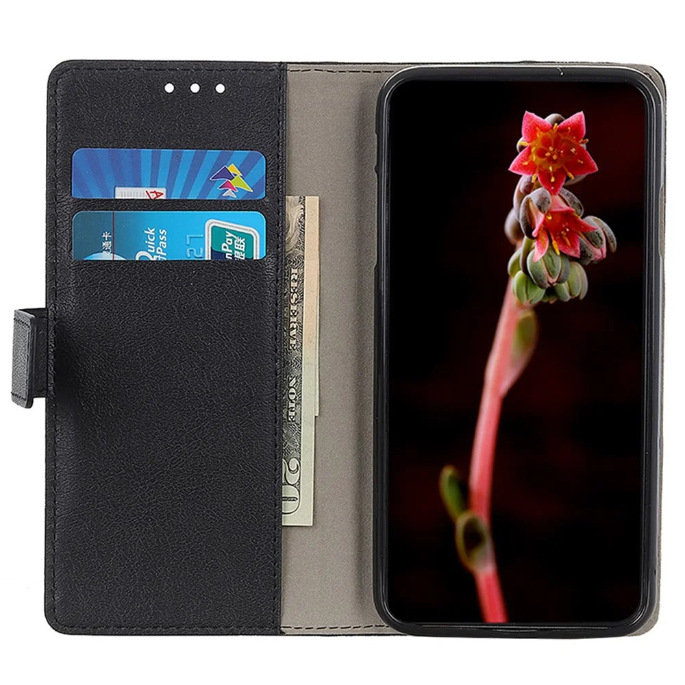 PU Leather Cover for Samsung Galaxy S25 / S24 Case Wallet Stand Cell Phone Protector - Black - 2