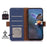 For Samsung Galaxy S25+ / S24+ Case Magnetic Closure Stand Phone Cover RFID Blocking Wallet - Sapphire - 2
