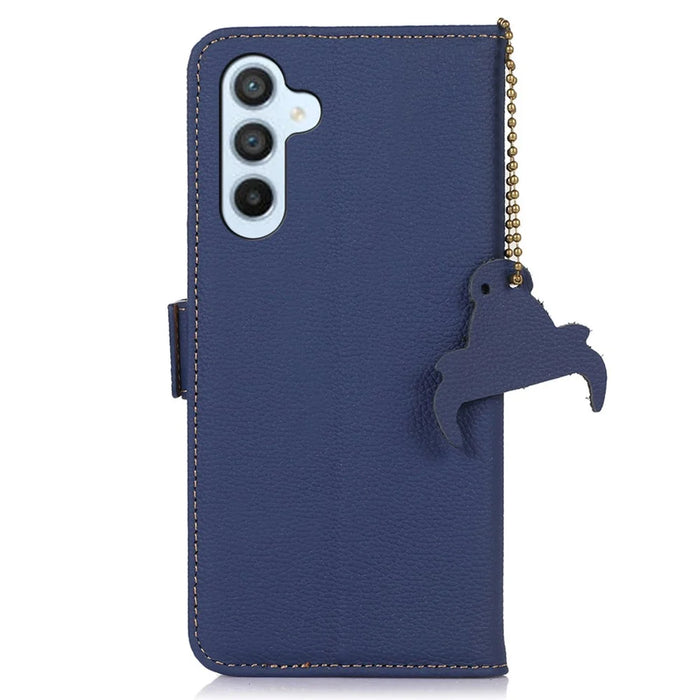 For Samsung Galaxy S25+ / S24+ Case Magnetic Closure Stand Phone Cover RFID Blocking Wallet - Sapphire - 7