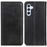 Split Leather Phone Cover for Samsung Galaxy S25+ / S24+ Case Stand Shell Anti-Scratch Wallet - Black - 1