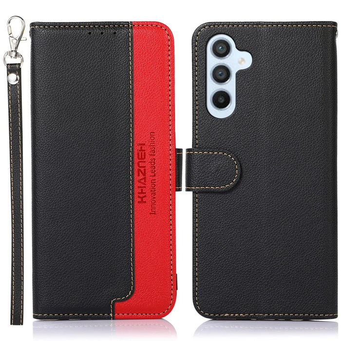 KHAZNEH Cell Phone Cover For Samsung Galaxy S25 / S24 Case Wallet Leather Shell (RFID Blocking Function) - Black - 1