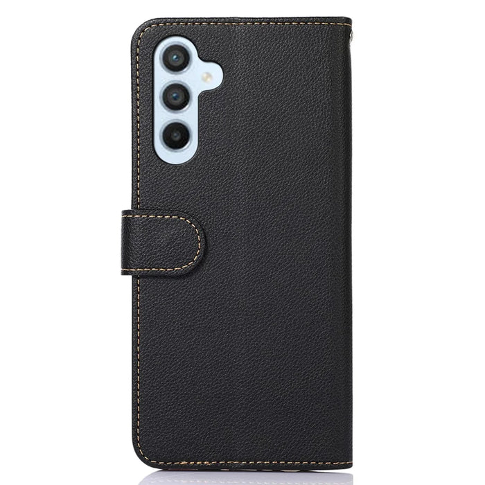 KHAZNEH Cell Phone Cover For Samsung Galaxy S25 / S24 Case Wallet Leather Shell (RFID Blocking Function) - Black - 7