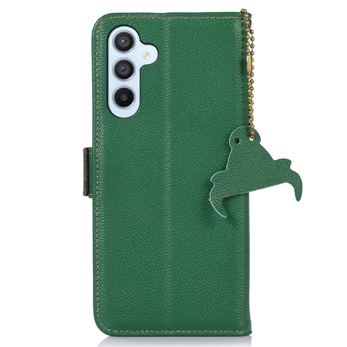 For Samsung Galaxy S25 / S24 Case Anti-Scratch RFID Blocking Wallet Stand Phone Cover Shell - Green - 7