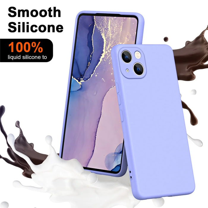 For iPhone 15 Case 2.2mm TPU Fiber Lining Anti-scratch Phone Cover - Black - 2