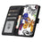 For Samsung Galaxy S24 Case Butterfly Imprinted Skin-Touch PU Leather Phone Cover with Strap - Black - 2