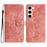 For Samsung Galaxy S24+ Case Butterfly Imprinted PU Leather Phone Stand Cover with Strap - Pink - 1