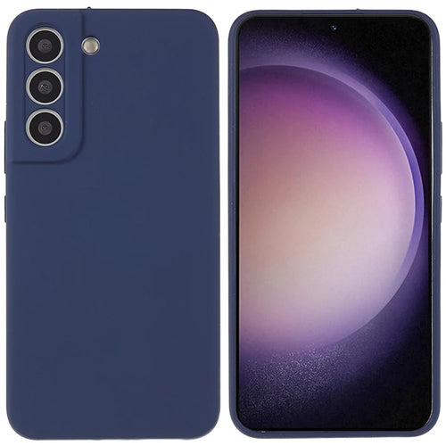 For Samsung Galaxy S23+ Silicone Case Silky-Soft Touch Phone Cover - Dark Blue - 1