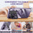 For iPhone 15 Pro Case Compatible with MagSafe Tempered Glass+Aluminum Alloy+PC Anti-drop Phone Cover - Black - 7