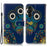 For Samsung Galaxy A15 5G Cover Stand Wallet Pattern Printing Leather Wallet Phone Case - Blue Owl - 1