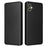 For Samsung Galaxy A05 4G Case Carbon Fiber Texture Leather Phone Cover - Black - 1
