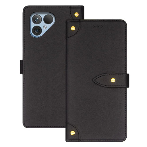IDEWEI For Fairphone 5 Case PU Leather Card Holder Phone Cover - Black - 1