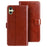 IDEWEI For Samsung Galaxy A05 4G Case Crazy Horse Texture Leather Phone Cover - Brown - 1