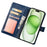 IDEWEI For iPhone 15 Case Crazy Horse Texture Leather Stand Phone Cover with Wallet - Blue - 2