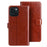 IDEWEI For iPhone 15 Case Crazy Horse Texture Wallet Leather Stand Phone Shell - Brown - 1