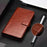 IDEWEI For iPhone 15 Case Crazy Horse Texture Wallet Leather Stand Phone Shell - Brown - 6