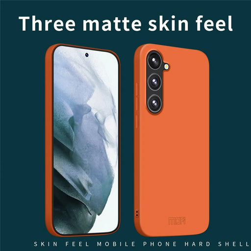 MOFI JK Qin Series For Samsung Galaxy S23 FE Case Acrylic+TPU Phone Back Cover - Orange - 2