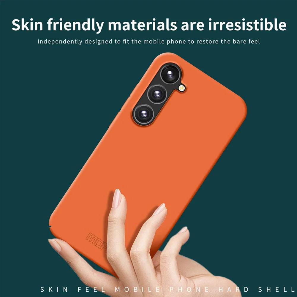 MOFI JK Qin Series For Samsung Galaxy S23 FE Case Acrylic+TPU Phone Back Cover - Orange - 3