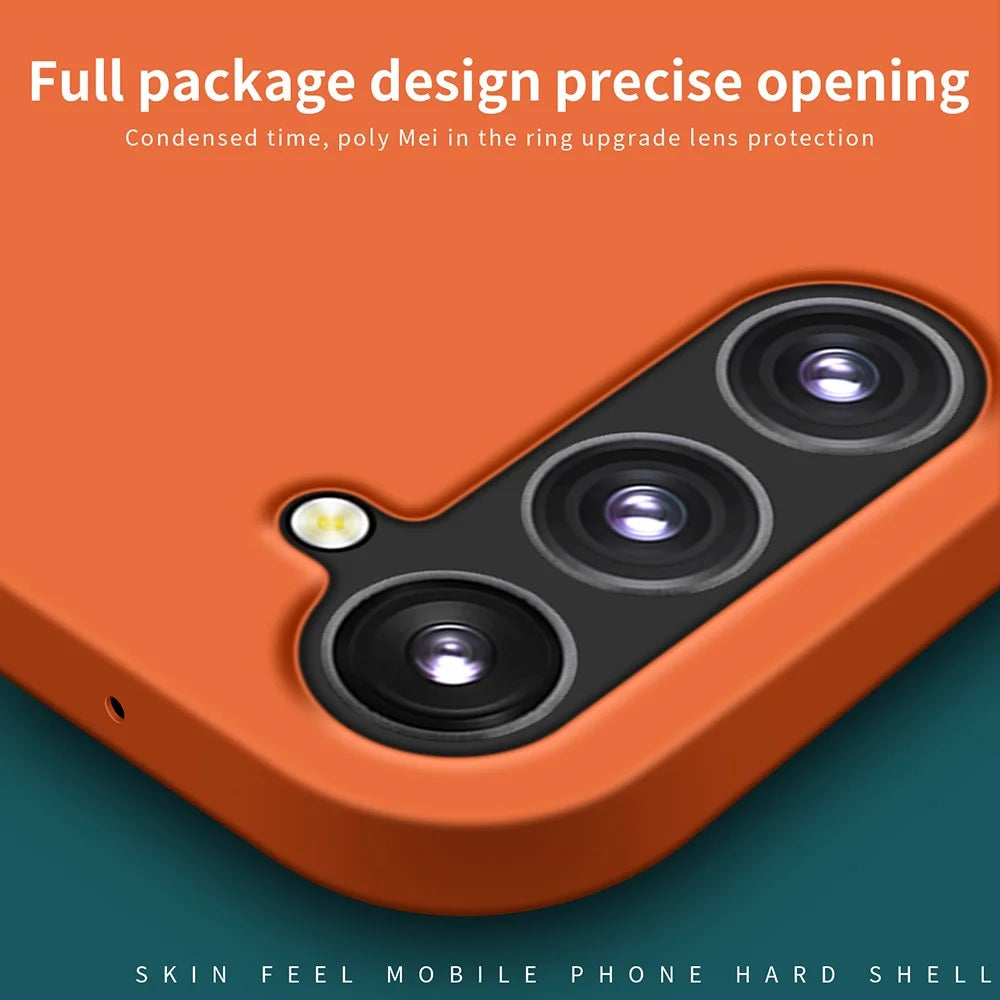 MOFI JK Qin Series For Samsung Galaxy S23 FE Case Acrylic+TPU Phone Back Cover - Orange - 4