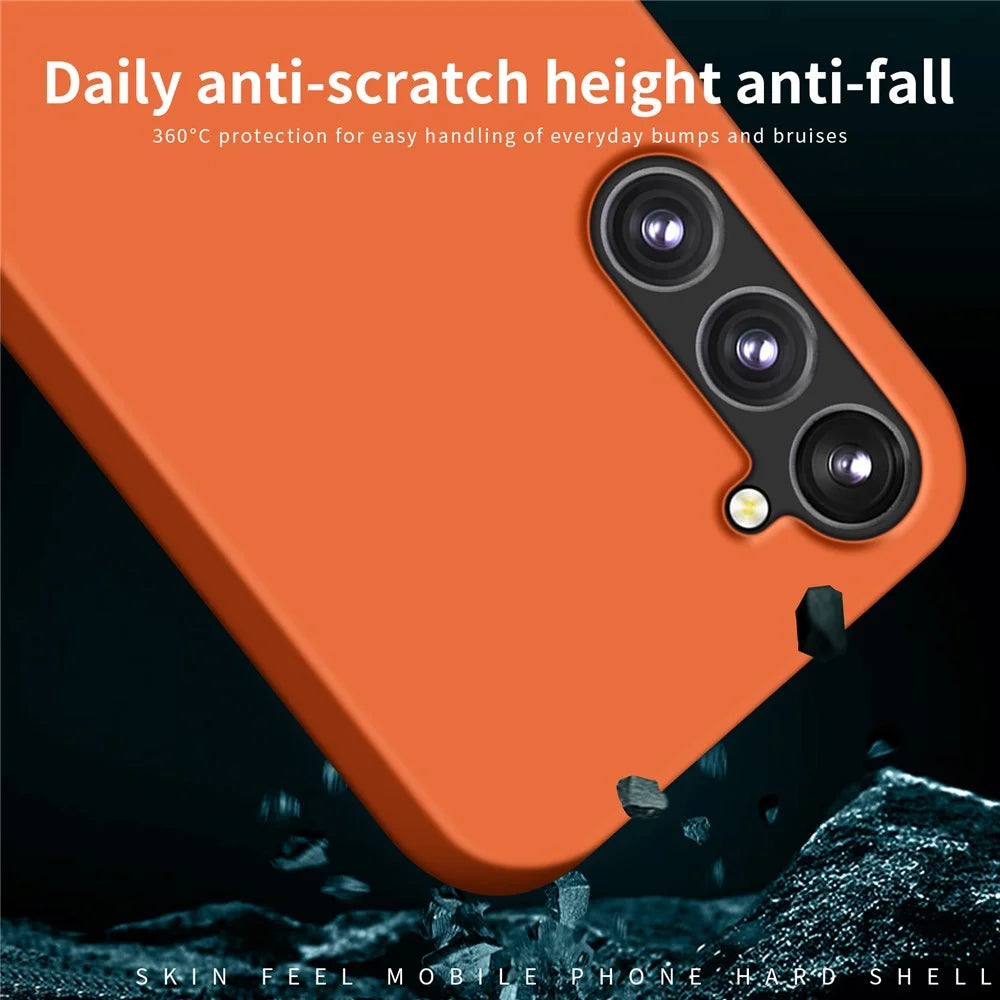 MOFI JK Qin Series For Samsung Galaxy S23 FE Case Acrylic+TPU Phone Back Cover - Orange - 5