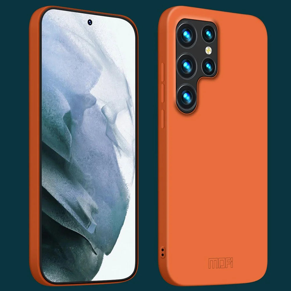 MOFI JK Qin Series For Samsung Galaxy S23 Ultra Case Matte Protective Phone Cover - Orange - 2