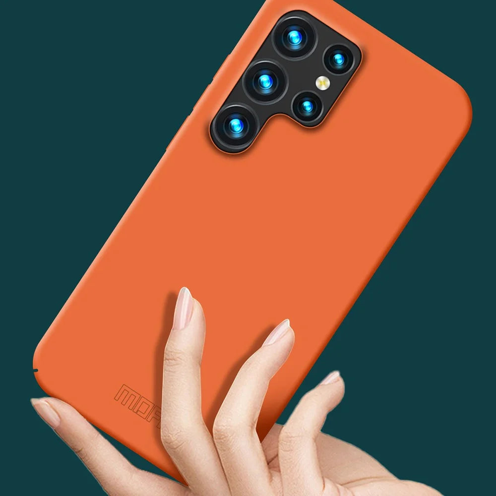 MOFI JK Qin Series For Samsung Galaxy S23 Ultra Case Matte Protective Phone Cover - Orange - 3