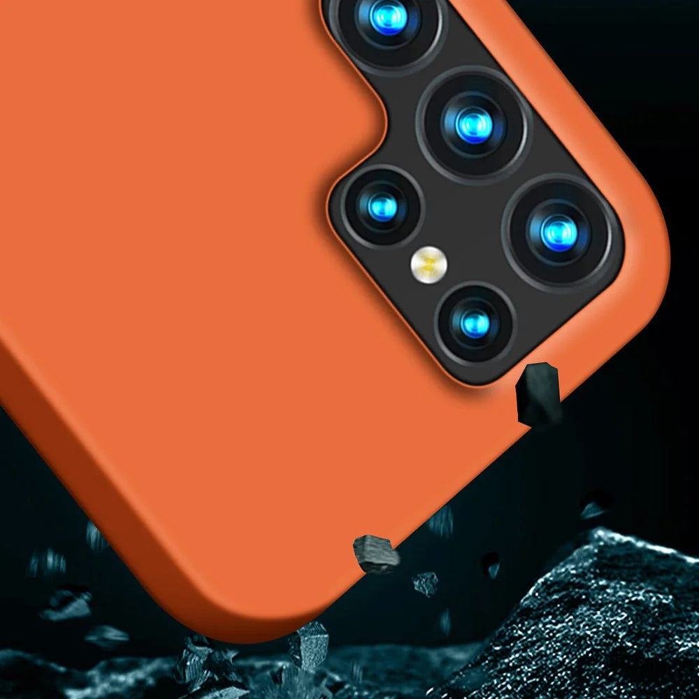 MOFI JK Qin Series For Samsung Galaxy S23 Ultra Case Matte Protective Phone Cover - Orange - 4