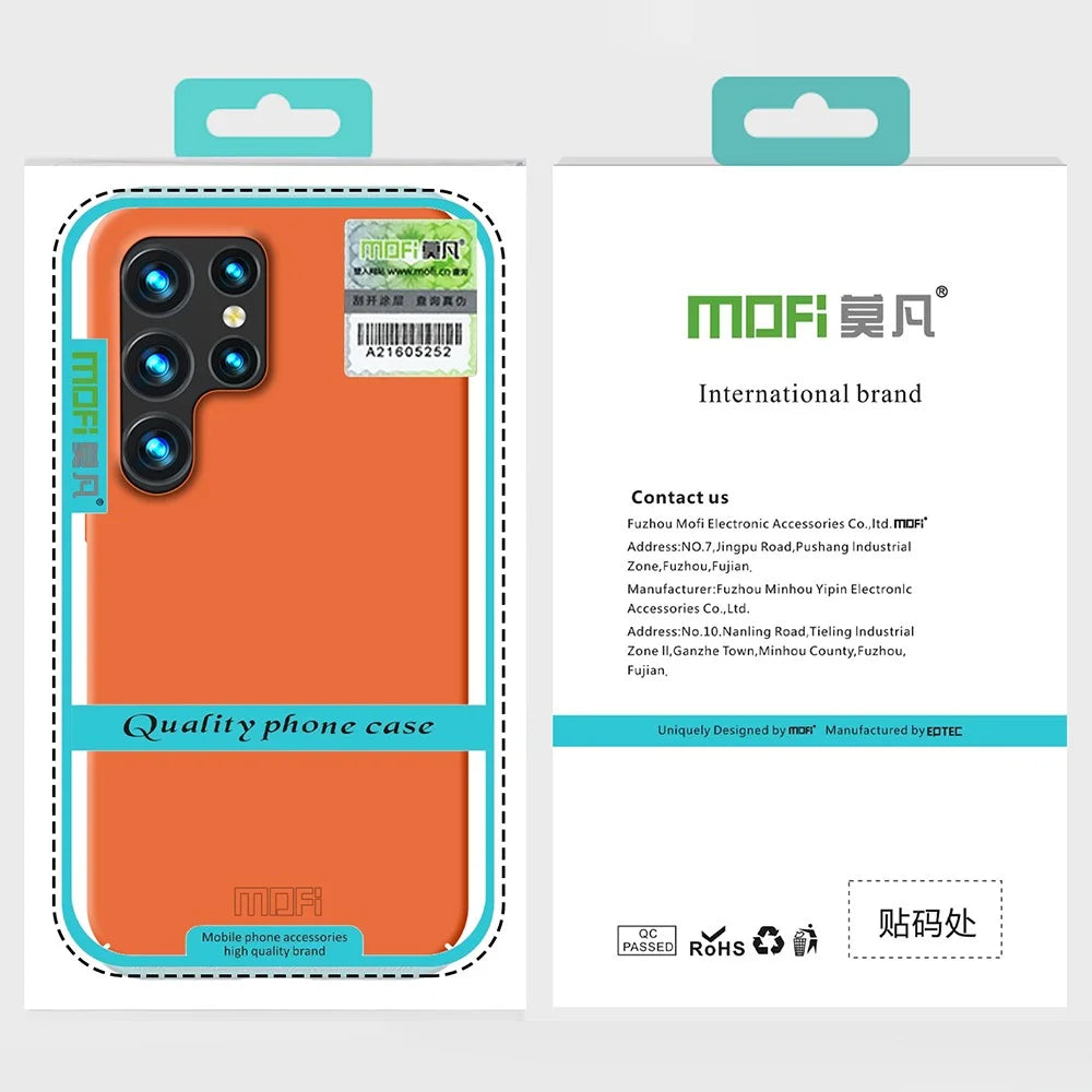 MOFI JK Qin Series For Samsung Galaxy S23 Ultra Case Matte Protective Phone Cover - Orange - 6