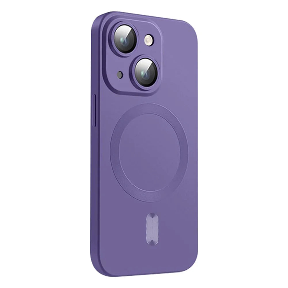 ENKAY HAT PRINCE For iPhone 15 Case Compatible with MagSafe Anti-Drop TPU Phone Shell - Purple - 1
