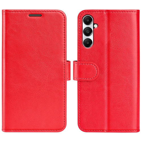 For Samsung Galaxy A05s 4G Case Stand Wallet Anti-fall PU Leather Phone Cover - Red - 1