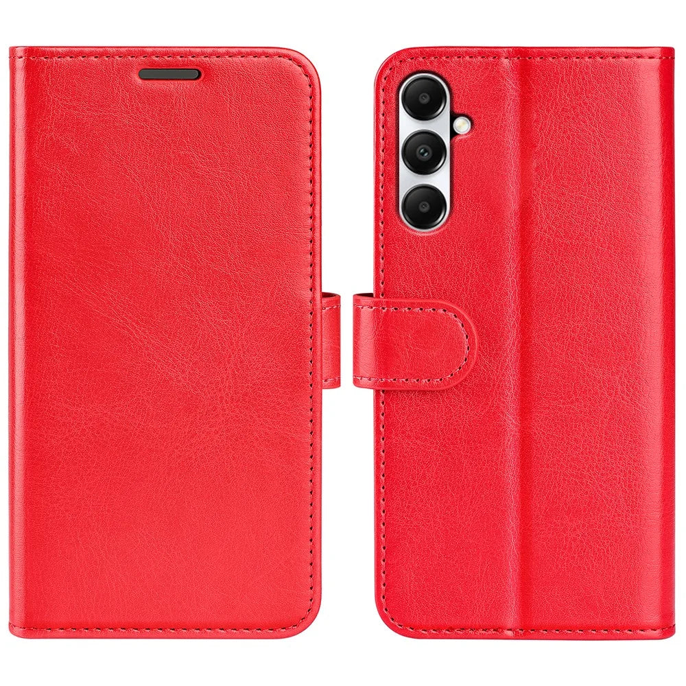 For Samsung Galaxy A05s 4G Case Stand Wallet Anti-fall PU Leather Phone Cover - Red - 1